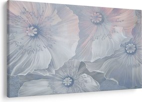 Kép - Kék virágok a falon (90x60 cm)