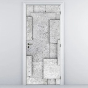 Fotótapéta ajtóra - Betoncsempék absztrakciója (95x205cm)