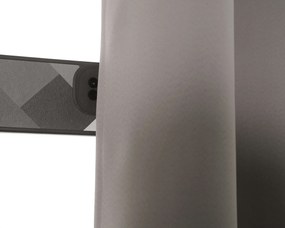 Szürke-barna OXFORD függöny 140x250 cm Felfüggesztés: Hullámos sínszalag