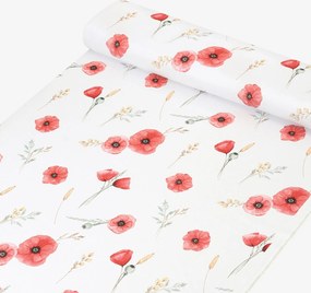 Goldea teflon szövet terítőknek - pipacsok 160 cm