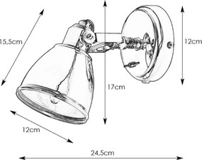 Markslöjd 105814 - Fali lámpa FJÄLLBACKA 1xE14/40W/230V fekete