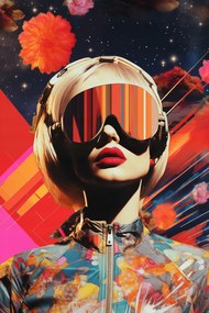 Poszter 40x60cm Retrofuturisztikus Múzsa