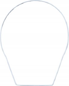 Tojás Kosár Dekoráció Húsvéti Karika Fehér Drót 2,8MM Magasság 36CM