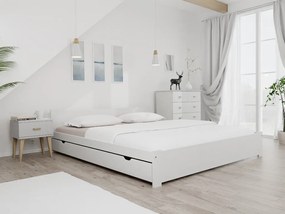 Ágy IKAROS 180 x 200 cm, fehér Matrac: Matrac nélkül, Ágyrács: Deszkás ágyráccsal