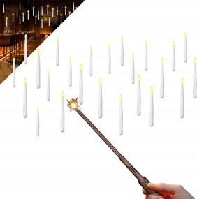 24db Floating Candles Led Varázspálca Karácsonyi dekoráció