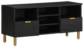 fekete szerelt fa TV-szekrény 100 x 33 x 46 cm