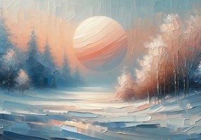 Fotótapéta - Téli naplemente (147x102 cm)