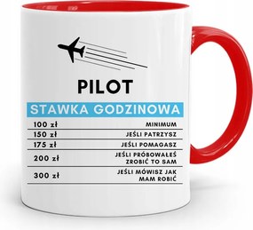 Pilóta Bögre Piros Születésnapi Ajándék fényképes nyomtatással