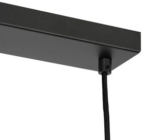 Modern fekete lógólámpa opál üveggel 4-lámpás - Drop