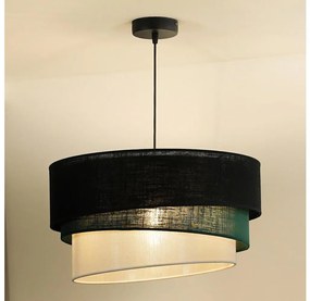 Duolla - Csillár zsinóron TRIO 1xE27/15W/230V átm. 45 cm fekete/zöld/fehér
