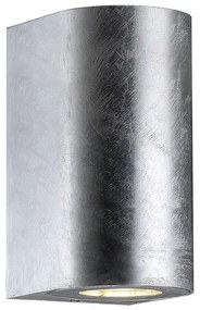 Nordlux - Kültéri fali lámpatest CANTO 2xGU10/28W/230V IP44 ezüst