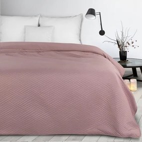 Rózsaszín modern ágytakaró geometrikus mintával