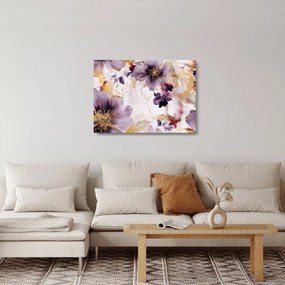 Üveg kép - Akvarell virágok (70x50 cm)