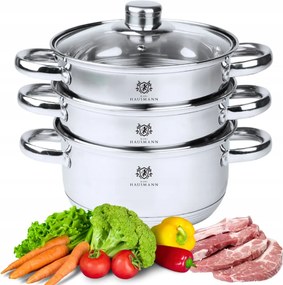 Gőzfőző Edény 3,3L Indukciós És Gáztűzhez