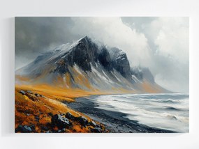 Vászonkép Canvas Hegyek Tenger Tájkép Természet Tájkép Izland 120x80
