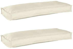Raklap párna készlet 2 pcs Krém 100 x 40 x 8 cm Oxford szövet