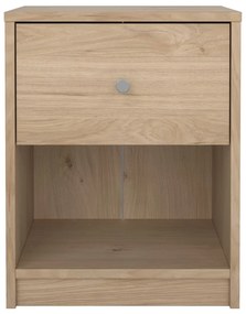 Természetes színű éjjeliszekrény tölgyfa dekorral May - Tvilum