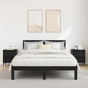 Ágy Szekrény 2 db Fekete Tölgy 40x35x50 cm Mérnöki fa