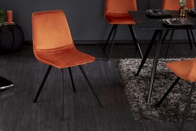 INDIANA design bársony szék - narancs