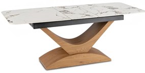 Bővíthető Márványhatású Kerámia Étkezőasztal. ALICANTE 160-200 cm