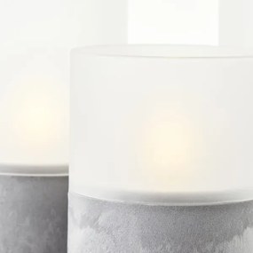 Brilliant - 3 db LED gyertya szett BOUGIE LED/2xAA IP44 szürke/fehér