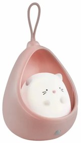 LED Gyermek Tájoló lámpa érzékelővel KITTY LED/0,5W/5V USB rózsaszín