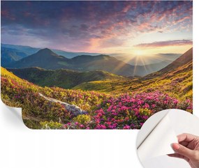 Öntapadós tapéta Divatos 3D fali ragasztóval Hegyi panoráma 104x70 cm