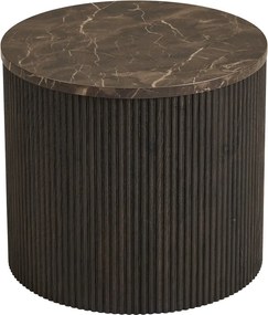 Kerek tárolóasztal márvány dekoros asztallappal ø 45 cm Rota – House Nordic