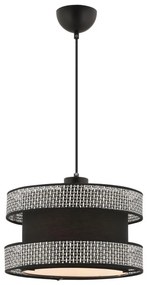 Kábeles függőlámpa HALO 1xE27/60W/230V fekete/szürke