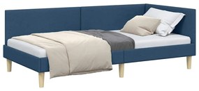 Sarokágy keret Egyéb Kék 100 x 200 cm Szövet és Mérnöki Fa