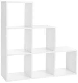 DOVARO fehér könyvespolc