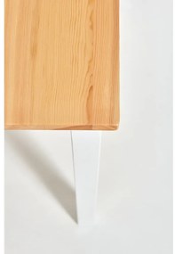 Sydney borovi fenyő étkezőasztal fehér konstrukcióval, 70 x 70 cm - Bonami Essentials