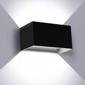 24W Led Fali Lámpa Kültéri Fekete Négyzet Alakú Felső-alsó Fali Lámpa