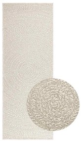 ZIZUR krém juta hatású beltéri és kültéri szőnyeg 80x200 cm