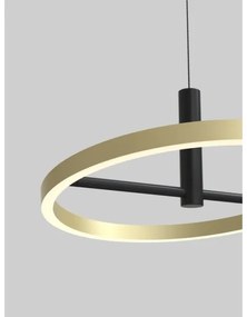 Wofi 6016-104L - BREST LED csillár, dimmelhető, kábelre függesztett, LED/19W/230V, fekete/arany