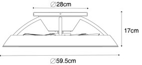 Okos mennyezeti ventilátor fehér 59,5 cm LED-del, fényerőszabályzóval és távirányítóval - Deniz