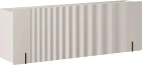 Malmi függesztett négyajtós komód 200 cm - kasmír / fekete