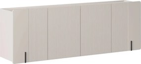 Malmi négyajtós fali komód 200 cm - kasmír / fekete