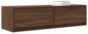 TV Szekrény Barna Tölgy 100x31x25,5 cm Szerelt Fa