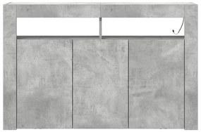 Oldalszekrény Beton Szürke Mérnöki Fa 116 x 30 x 75 cm Téglalap
