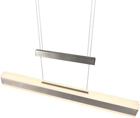 Matt ezüstszínű LED függőlámpa fém búrával Arcola – Trio