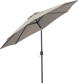 Outsunny 295x250 cm-es kertiparány Óriás napernyő Krankos állítható fémbottal teraszra, medencéhez, világosszürke | Aosom