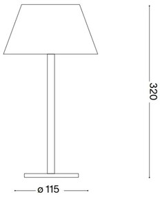 Ideal Lux - PURE LED/1,5W/3,7V CRI 90 IP54 érintős, állítható fekete lámpa