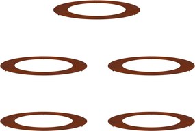 vidaXL Alkalmas lapos fa gyűrűkhez 5 pcs Barna Ø60 / 90 cm