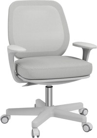 Vinsetto irodai szék, ergonomikus íróasztali szék forgófunkcióval, állítható magasságú, szürke