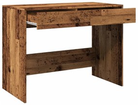 antik fa színű szerelt fa íróasztal 101 x 50 x 76,5 cm