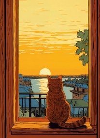 Poszter 40x55cm Nyugat a macskaszemeken ĂĄt