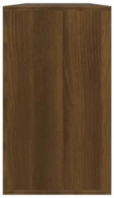 barna tölgyszínű szerelt fa cipőtároló pad 80 x 24 x 45 cm