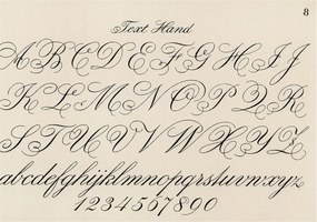 Stílusos Dekoratív fotótapéta Flizelin Kalligrafikus írás 208x146