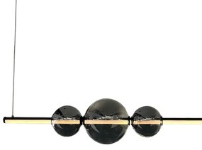 LED Csillár zsinóron KUGEL LED/30W/230V fekete